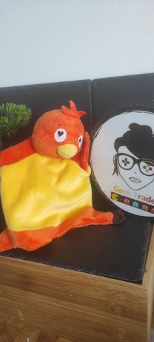Puppet blanket bird orange - puppet,