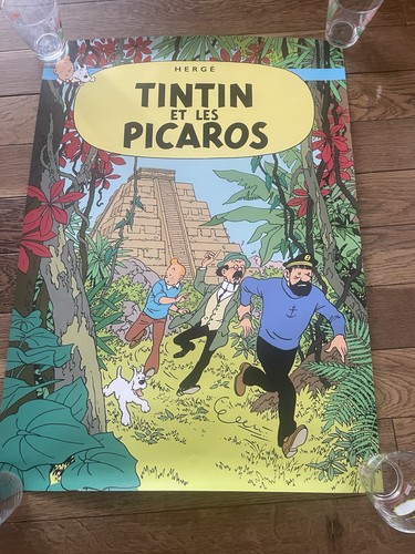 Affiche plastifie tintin - plastifie, .