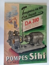 D Plaque publicitaire Pompes Sihi Puteaux toujours en tête DA 3110 33 x 45 CM