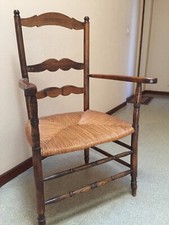 Fauteuil ancien avec assise en