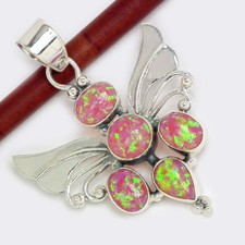 Pendentif en argent massif et Opale de Feu