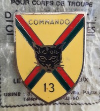 Insigne COMMANDO 13 Indochine LÉGION ÉTRANGÈRE Retirage Drago 1974 FFL BADGE