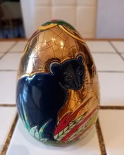 OEUF PANTHÈRE ÉMAUX DE LONGWY