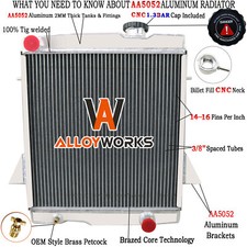 3 Rangées Radiateur Pour