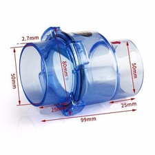 Clapet anti-retour double joint PVC qualité assurée 50 mm pour systèmes aquac