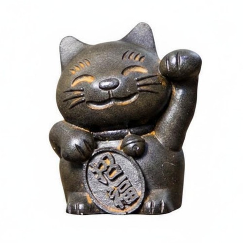 Figurine chat effet fonte - figurine,