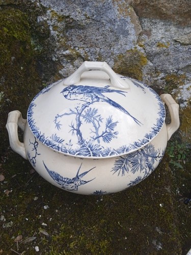 Soupière faïence ancienne - soupière,