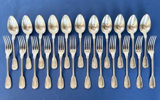 Ménagère Boulanger 23 pièces métal argenté, modèle filet, cuillères, fourchette