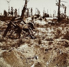 Première Guerre mondiale 14-18 Aisne La ferme de Bovettes Plaque Stereo Vintage