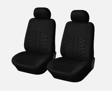 Ensemble de Housses de Siège Avant de Voiture 4 Pièces Universel Lavable Noir