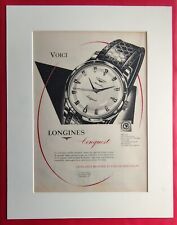 Publicité presse Montre LONGINES Conquest Automatique & Adhésif RUBAFIX  1959