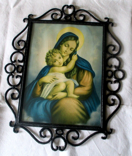 Ancien grand cadre noir vierge - cadre,