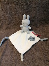 doudou mouchoir Miffy blanc gris poisson Tiamo collection Etat neuf