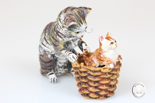 Vienne bronze chat panier - bronze,