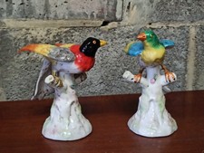 2 oiseaux ancien en porcelaine de Paris Locré