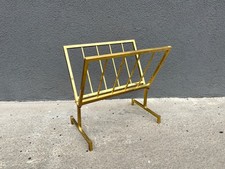 Porte-revues en laiton années 50, porte-magazines design vintage