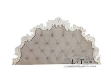 Tête Lit Tête de Lit Double Baroque Cuir Éco Ou Tissu Swarovski Bois A