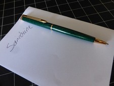 stylo bille waterman ancien paris ballpoint pen vert marbré marbled green