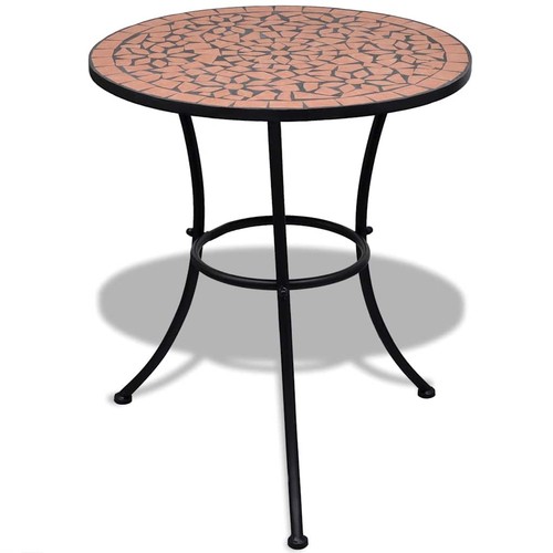 Table mosaïque noir blanc - table,