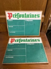 2 Anciennes Plaque Publicitaire Ardoise Prefontaines Vin Deco Vintage 