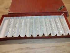 11 porte-couteaux anciens cristal ciselé Au Plomb  années 50/60 