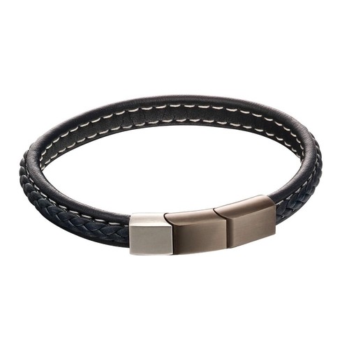 Bracelet cuir bleu fred - en,