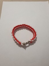 Bracelet paracorde avec manille métal BCB rouge noir 