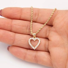 2.2cm Vide Cz Coeur Pendentif