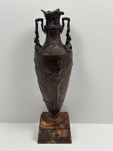 Vase amphore bronze ciselé - vase,