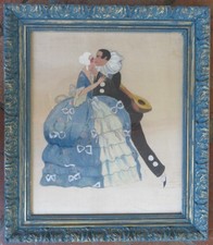 PEINTURE SUR SOIE ART DÉCO