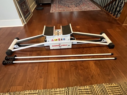 Skiers edge iii with poles - skiers,
