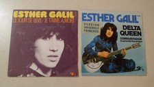 2 disques 45T SP Barclay de Esther Galil - Le jour se lève et Delta Queen