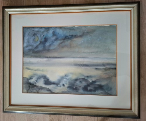 Grande aquarelle marine