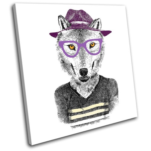 Hipster animals wolf glasses - hipster,