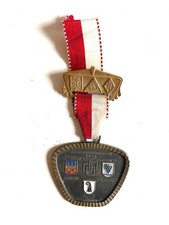 Ancienne médaille Pompier HUNINGUE BASEL WEIL AM RHEIM les 3 frontières