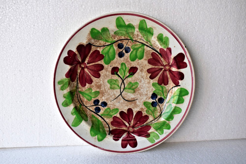 Assiette florale peinte - assiette,