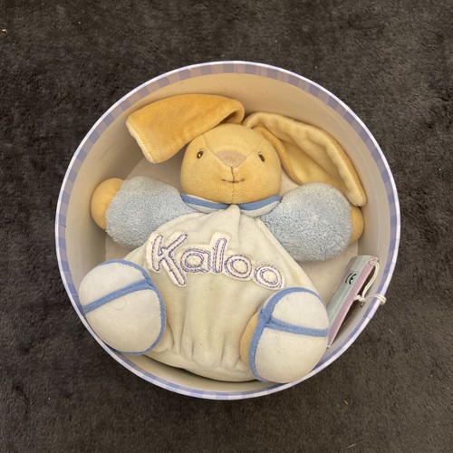 Doudou boule kaloo lapin bleu - boule,