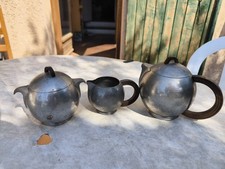 Service À Thé Et Café P.Plasait Étain D'art