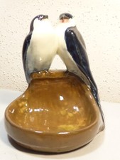 Barbotine hirondelles amoureuses Sarreguemines 4682 vide poche porte savon 