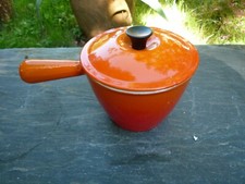 POÊLON CAQUELON FONDUE ORANGE LE CREUSET VINTAGE 