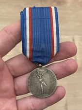 Médaille Argent Massif Union Société Tir France 1886 MAREY Décoration Militaire 