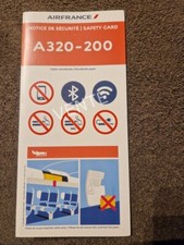 Consigne de securite / Safety card : Airbus A320 Air France