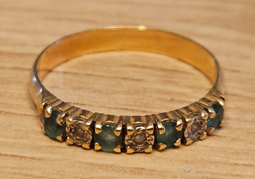 Bague demi alliance jaune - demi-alliance,