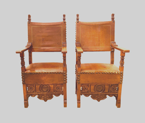 Paire fauteuils haut - paire, de