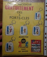 Rare publicité Recevoir gratuitement ces 5 porte clés Journal de PIF / VAILLANT