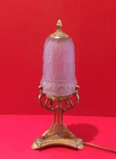 lampe art deco en bronze avec sa tulipe PETITOT