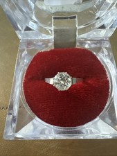 Bague Ancienne Argent Solitaire Zirconiu Taille 49 Silver 935 Germany Ref I954