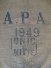 ancien sac toile de jute A.P.A