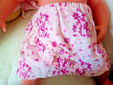 Jupe velours tons roses pour