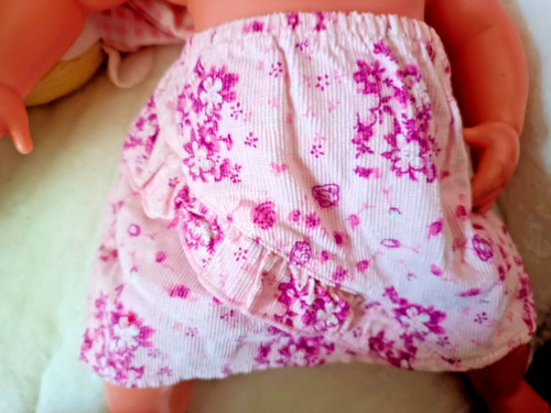 Jupe velours tons - roses, pour